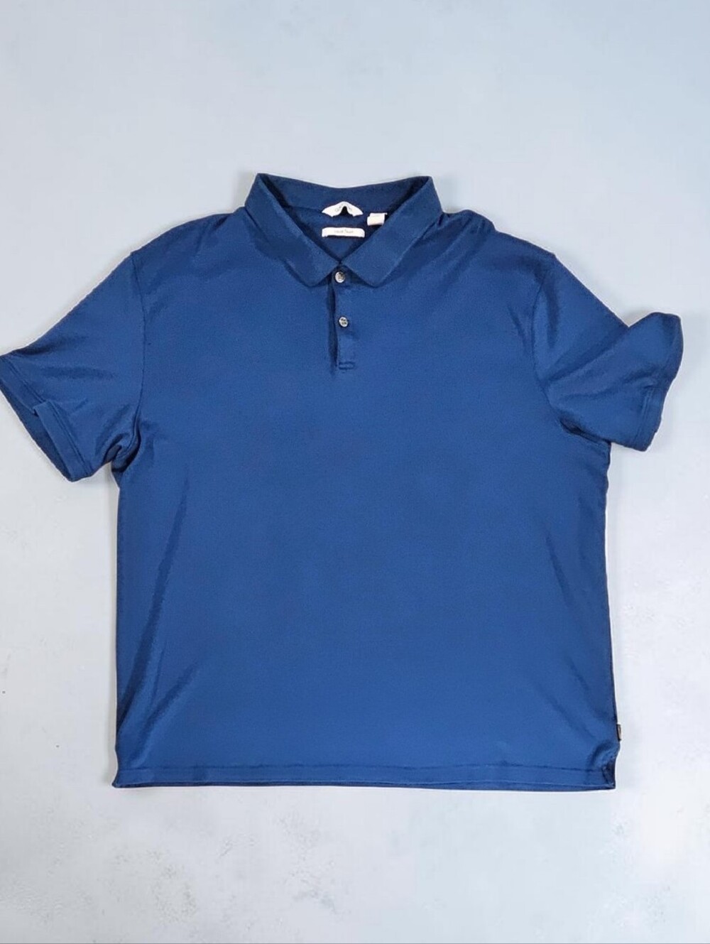 Calvin Klein Men's XXL Liquid Touch Royal Blue Polo Shirt - Picture 3 of 13
